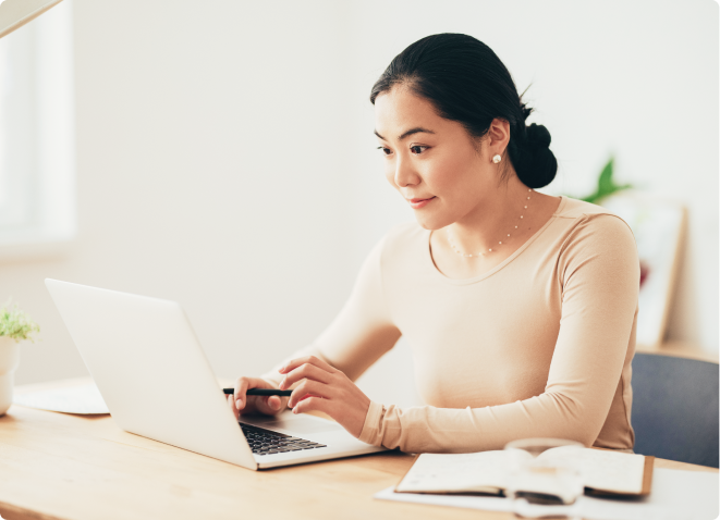 BookJane Partner woman look into a laptop